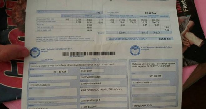 Uznemirena Sarajka: 'Živim sama, nije moguće da za mjesec dana potrošim toliko kubika i dobijem 360 KM računa?!'