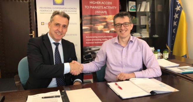 Privredna/Gospodarska komora FBiH i USAID WHAM potpisali ugovor o dodjeli granta