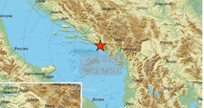 Zemljotres registrovan nadomak Trebinja, osjetio se u Hrvatskoj i Crnoj Gori
