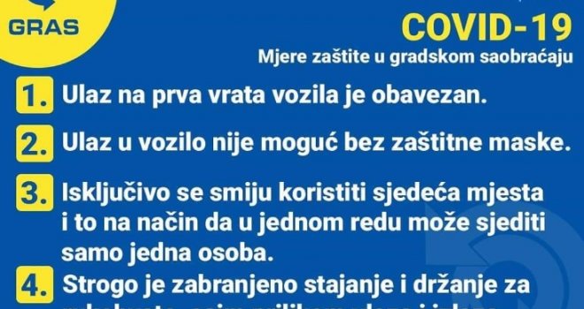 GRAS izdao upute ponašanja u vozilima: Ko će se moći voziti od 7 do 9 sati i od 15 do 17 sati i čiji kuponi vrijede i za maj