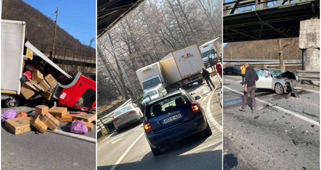 Stravične scene: Lančani sudar u Lašvi kod Zenice, ima povrijeđenih