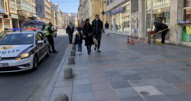 Incident u Titovoj ulici u Sarajevu: Policija na terenu