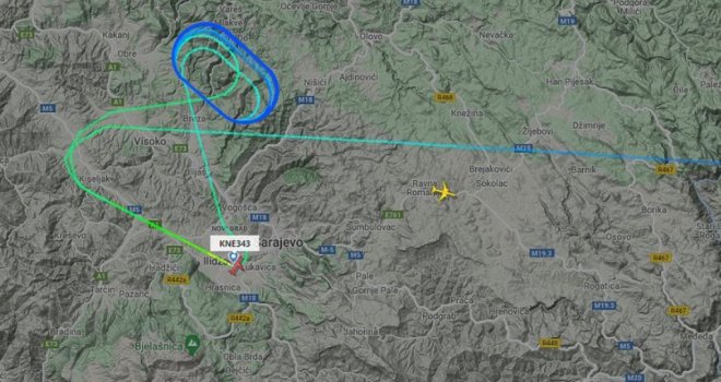 Avion više od sat vremena kružio iznad Sarajeva: Airbus320 imao problema sa slijetanjem