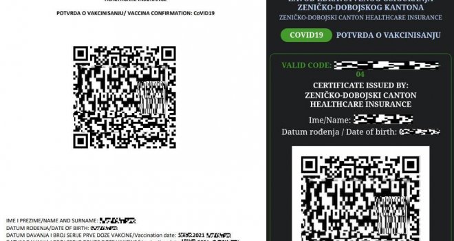 Vakcinisani građani ZDK mogu u domovima zdravlja preuzimati potvrde sa QR kodom