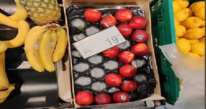 Cijena nektarina  u marketu izazvala lavinu komentara na mrežama: Da li je ovo normalno?