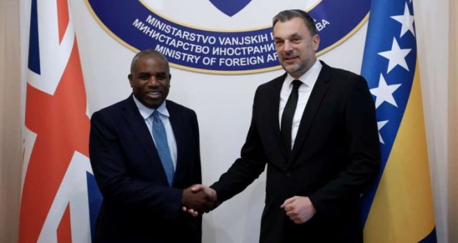 Ministar vanjskih poslova Velike Britanije David Lammy stigao u posjetu BiH
