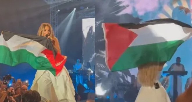 Senidah na koncertu u Skenderiji istakla palestinsku zastavu i poručila: 'Ovo da se vidi, mi smo tu za njih!'