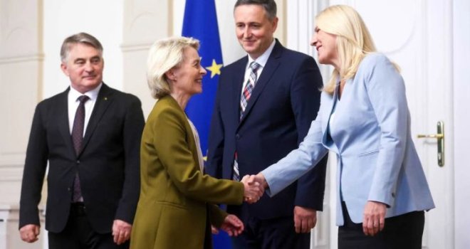 Sarajlije dočekale Von der Leyen sa porukama: 'Uhapsite Netanyahua', 'EU je saučesnik...'