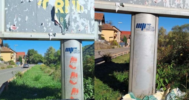 Prekrečeni grafiti s likom Ratka Mladića u Zvorniku: 'Ima čestitih građana koji to uklanjaju'