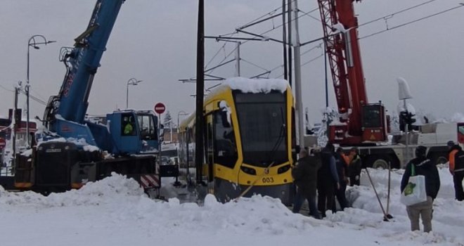 Tramvaj izletio sa šina na Ilidži: Pogledajte kako je vraćen nazad