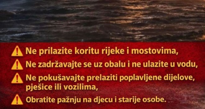 GSS Prenj u pripravnosti zbog porasta Neretve: Građane upozoravaju da ne prilaze mostovima