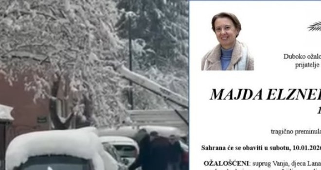 Majda Elzner, Sarajka koja je izgubila život na Grbavici, nakon što je na nju palo drvo... Iza nje ostali suprug i dvoje djece