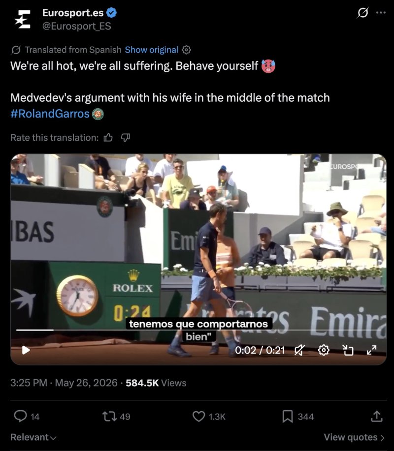 medvedev-roland-garros-video