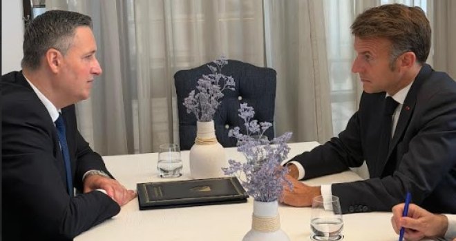 Bećirović sa Macronom: Mandat i nadležnosti visokog predstavnika ne smiju biti ugroženi