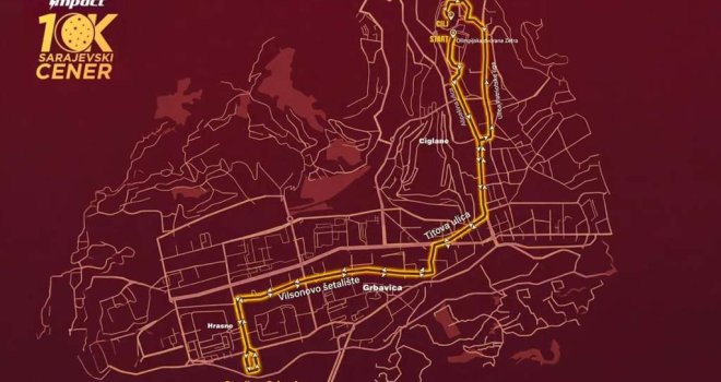Ovo je mapa trke: Zbog održavanja 'Sarajevskog cenera' u udarnom večernjem terminu danas obustave saobraćaja